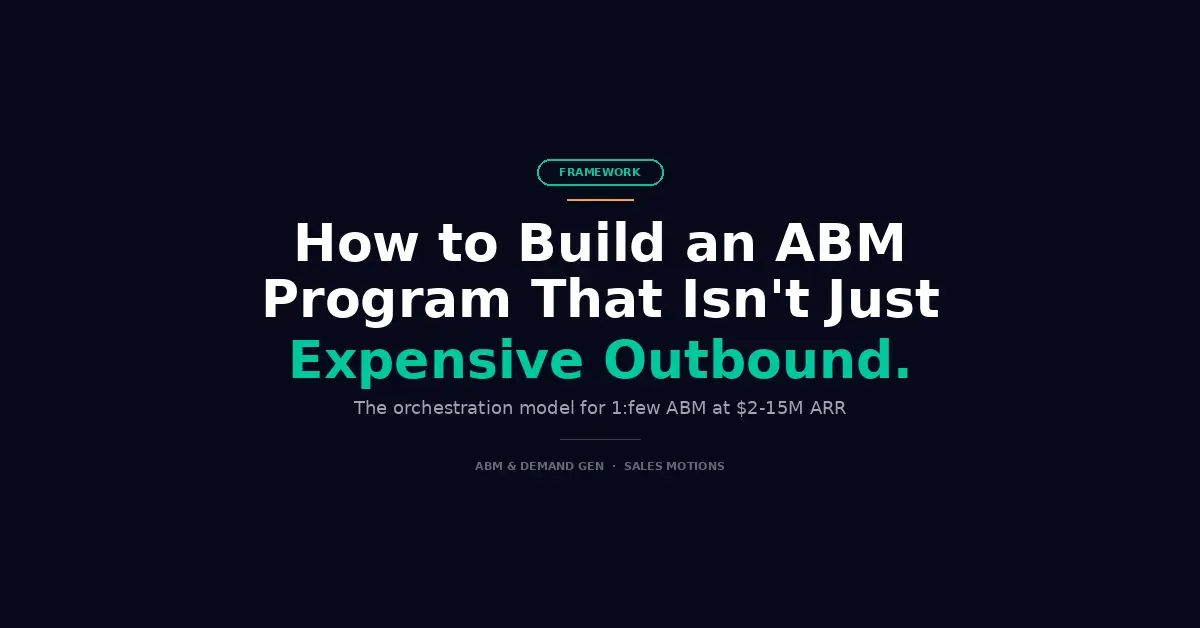 How to build an ABM program that isn't just costly outbound | Aterous